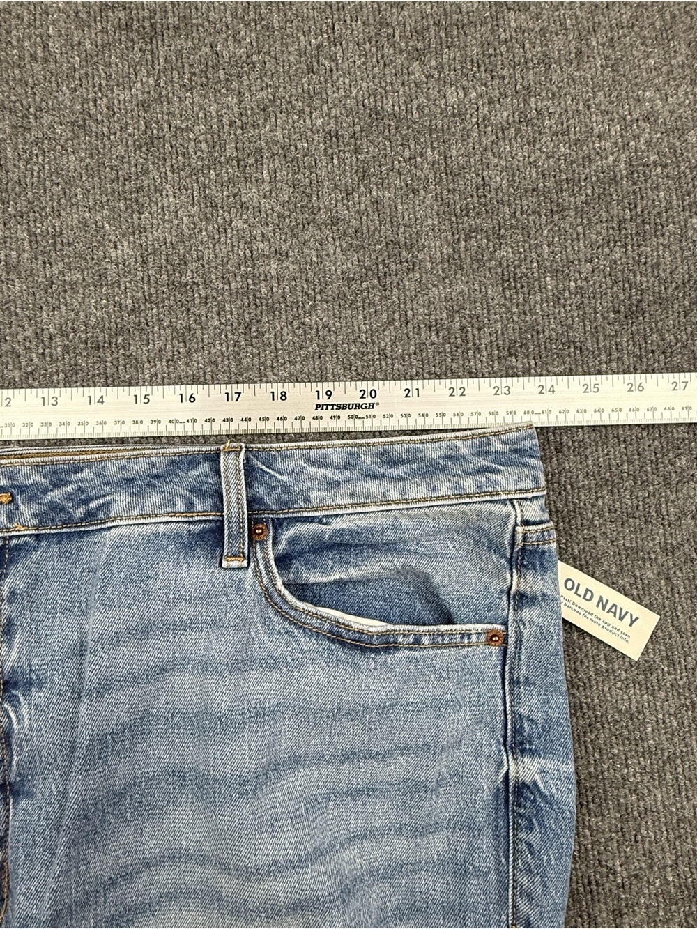 Old Navy OG Straight High Rise Jeans, Blue, Size 24 - Picture 6 of 9